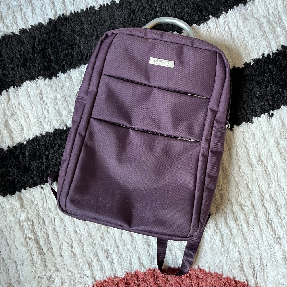 Water-Resistant Purple Computer Backpack - image 1